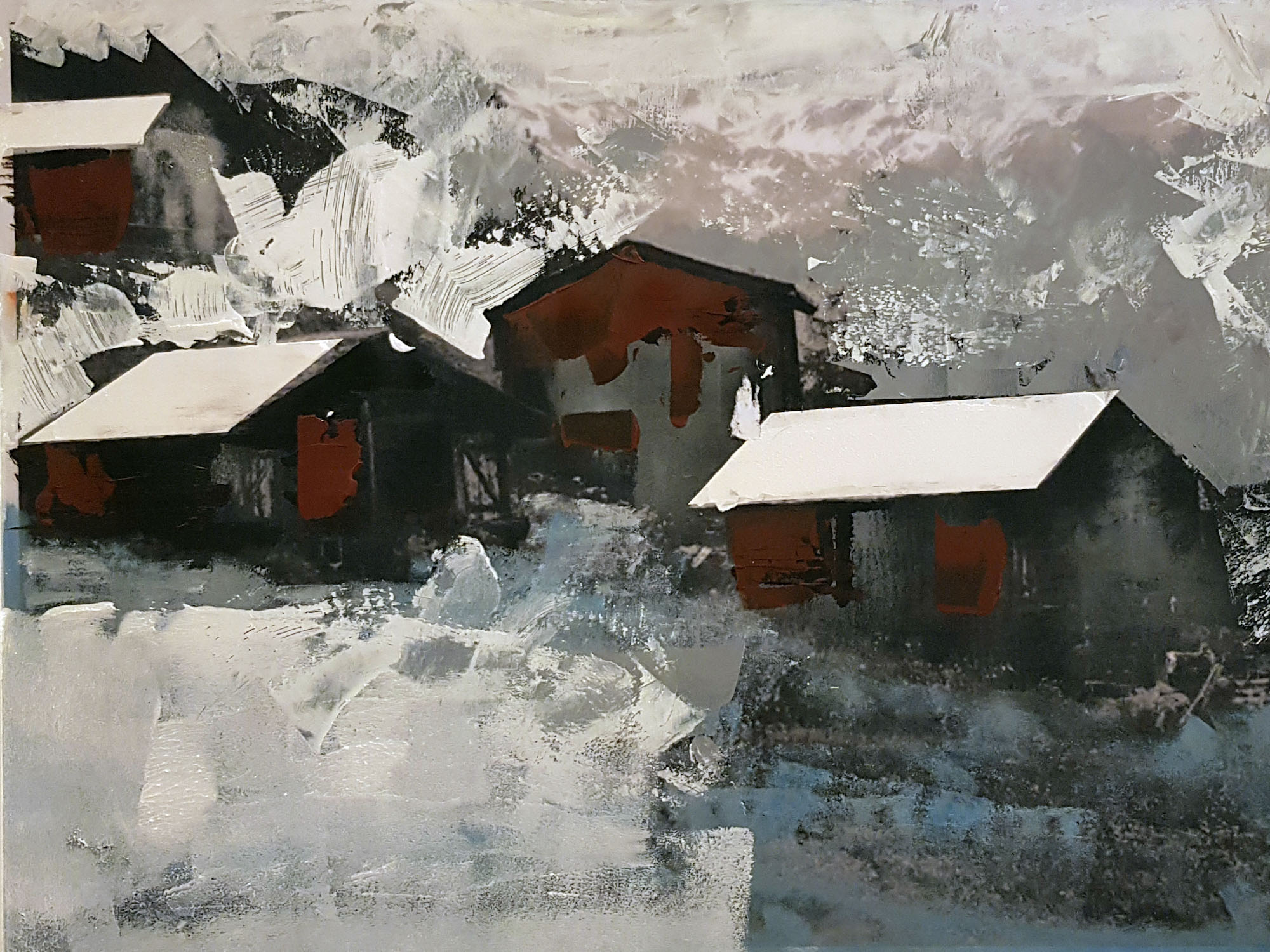 Jerome Rudin - Peinture Chalet Suisse du Valais Ref 104