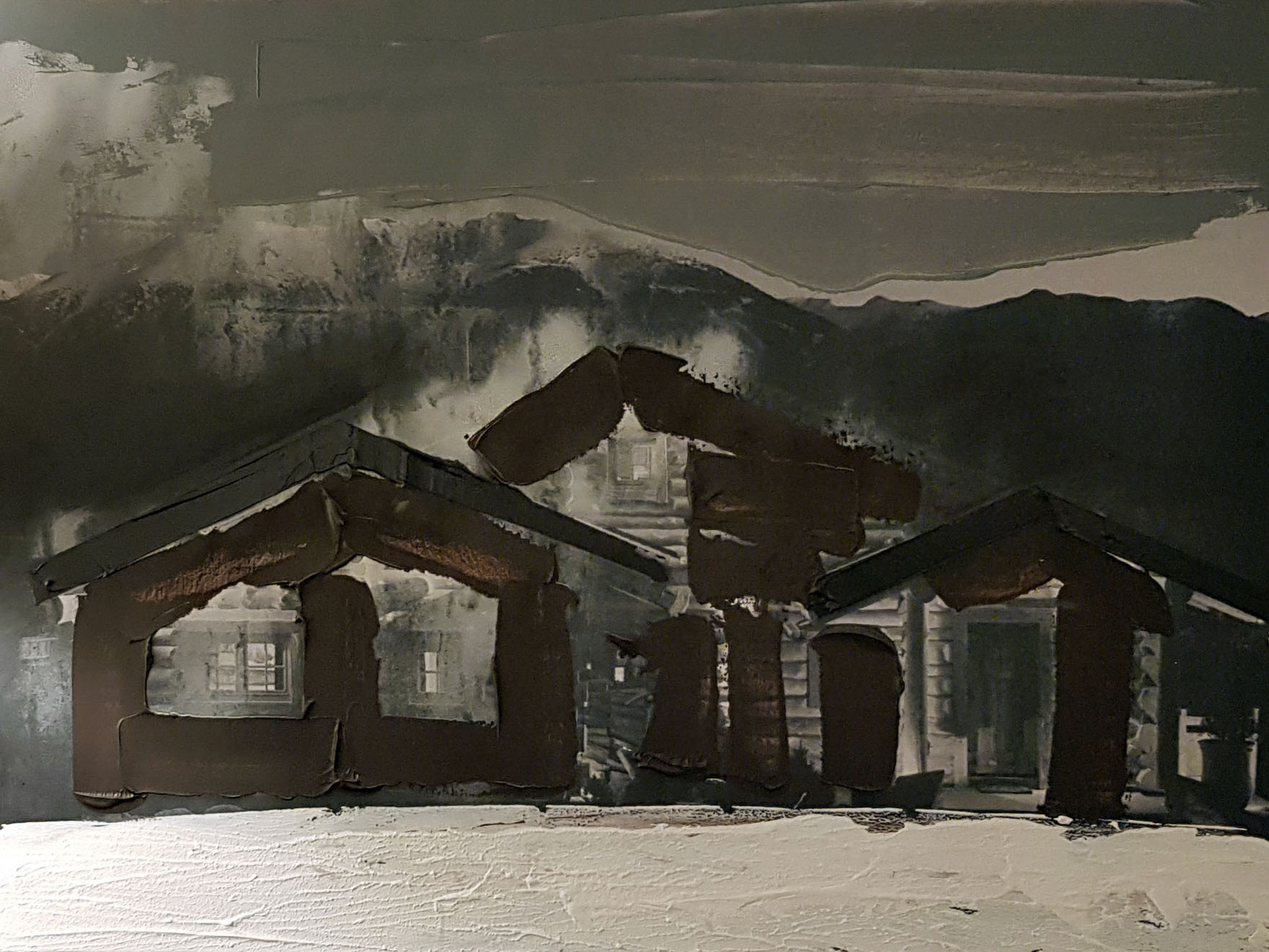 Jerome Rudin - Peinture Chalet Suisse du Valais Ref 105